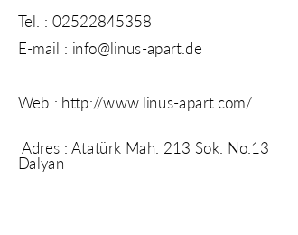 Linus Apart iletiim bilgileri